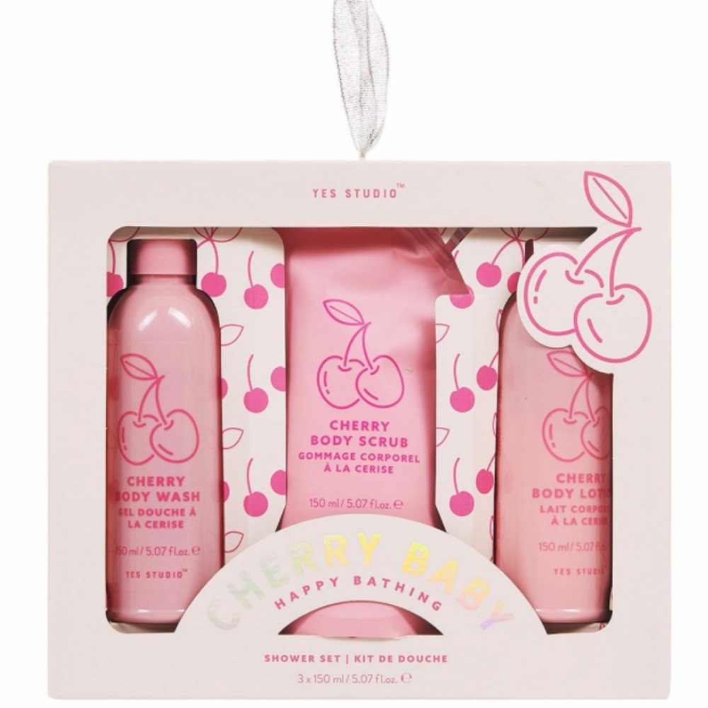 Yes Studio Cherry Baby Happy Bathing Three Piece Gift Set